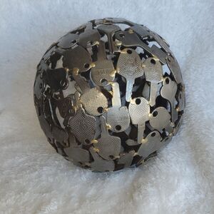 Recycled Key Metal Sphere 6"